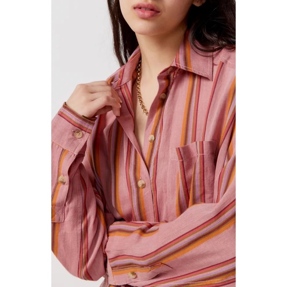 BDG Ryanny Oversized Button Down Shirt  Urban Outfitters Womens - Picture 2 of 4